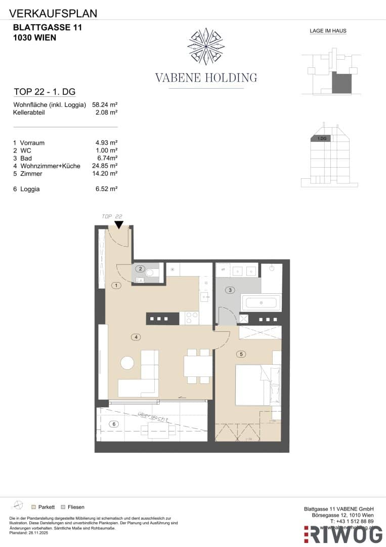 Living between Stadtpark and Prater | Top floor first occupancy with loggia | West facing | For owner occupiers or investors | Book VR tour now and now
