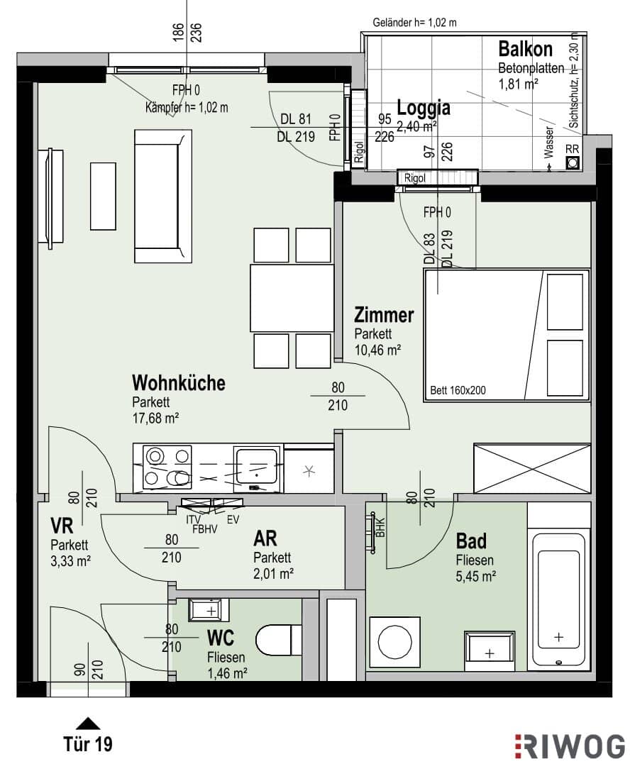 First occupancy with Loggia/Balcony | Near Alte Donau | District heating | Underground parking space optional | Ideal for investors or owner-occupiers | Sustainable project