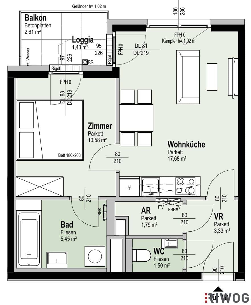 First occupancy with balcony/loggia near Alte Donau | District heating | Underground parking space optional | Ideal for investors or owner occupiers | Sustainable project