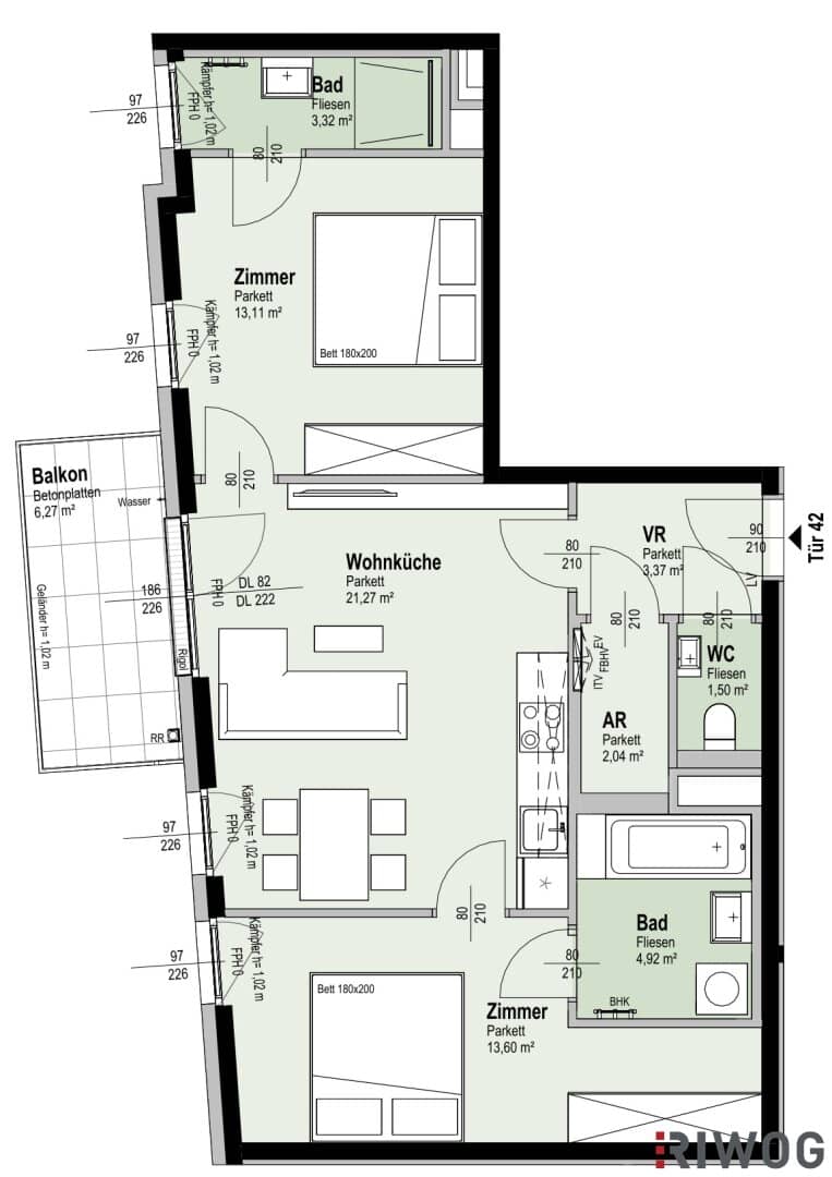 First occupancy with balcony | 4th floor | Built-in kitchen | Optional furnished | Near Alte Donau | District heating | Underground parking space optional | Sustainable project