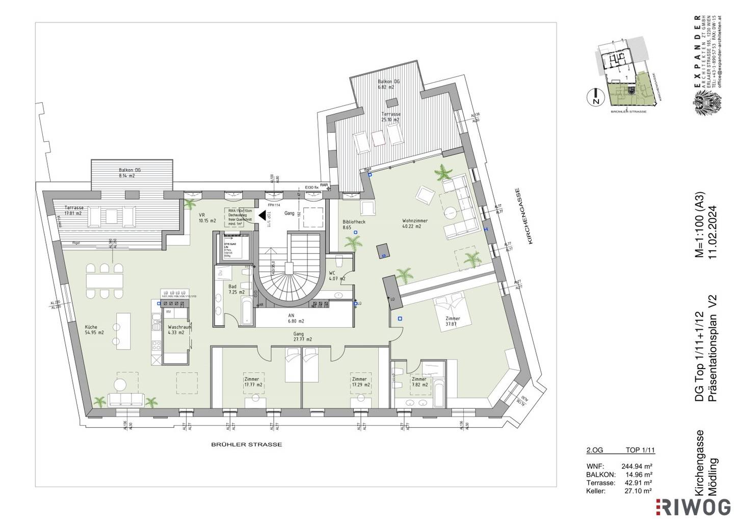 LUXUS PUR II GESAMTE ETAGE II IMPOSANTE DACHGESCHOSSWOHNUNG MIT EIGENER PLANUNGSMÖGLICHKEIT II PRESTIGE UND ELEGANZ IM DENKMALGESCHÜTZEN MÖDLINGER STADTJUWEL