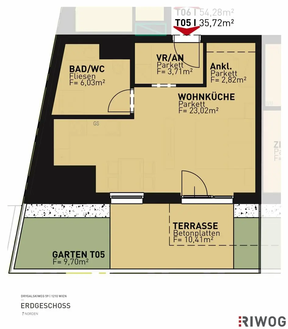 First occupancy Alte Donau I completion 08/26