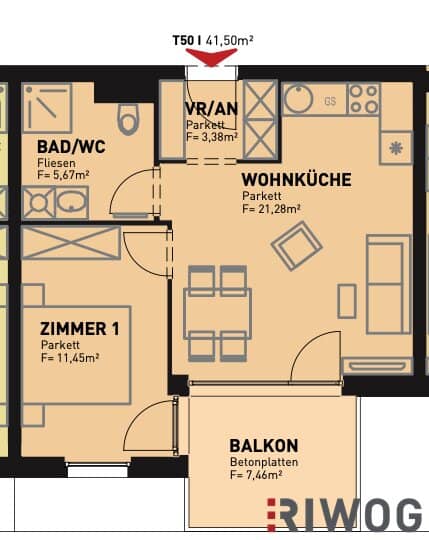 First occupancy Alte Donau I Completion 08/26