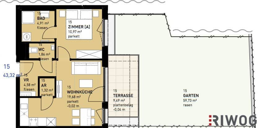 First occupancy || 2 room apartment with garden and terrace || Near Alter Donau