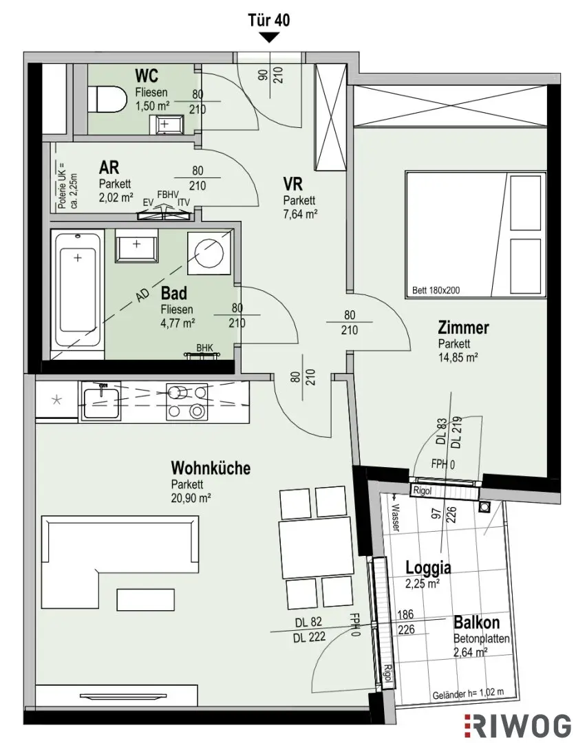 IHR ZUHAUSE ODER IHRE WERTANLAGE | Nachhaltiger Erstbezug in Hofruhelage nahe der Alten Donau | 4. OG | Fernwärme | TG-Stellplatz optional