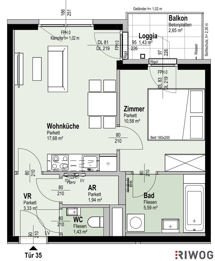 ERSTBEZUG mit LOGGIA/BALKON | 4. OG | Nähe Alte Donau | Fernwärme | TG-Stellplatz optional | Ideal für Anleger oder Eigennutzer | Nachhaltiges Projekt
