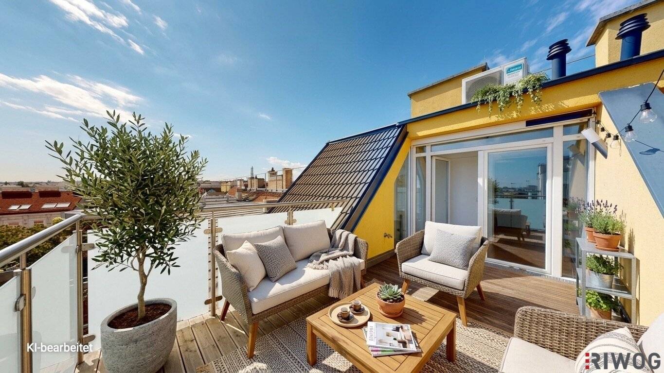 Attic terrace maisonette apartment with distant view in renovated old building | 4 min to U3 Ottakring | 12 min to the 1st district