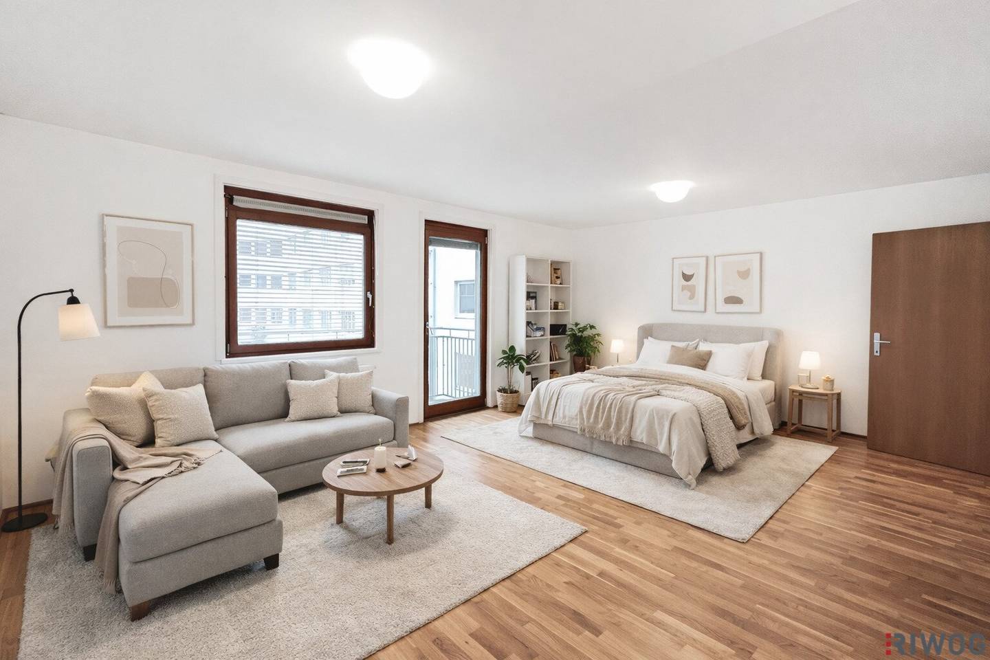 Newly built apartment with south facing balcony in a quiet courtyard and garage | fitted kitchen | near subway and Danube Island