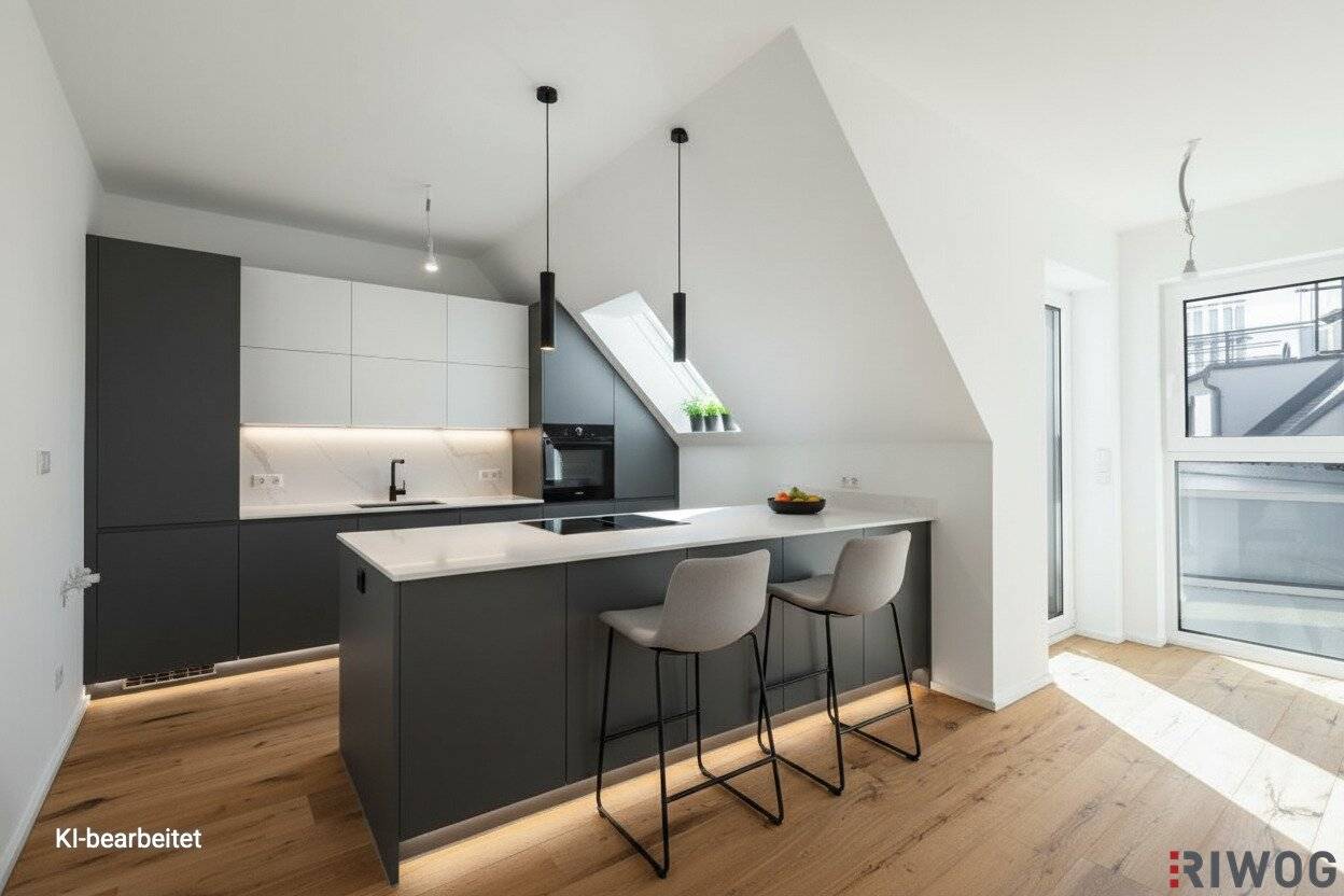 **ERSTBEZUG - Großzügige Dachgeschosswohnung mit Weitblick in zentraler Lage mit Dachterrasse und Balkon**