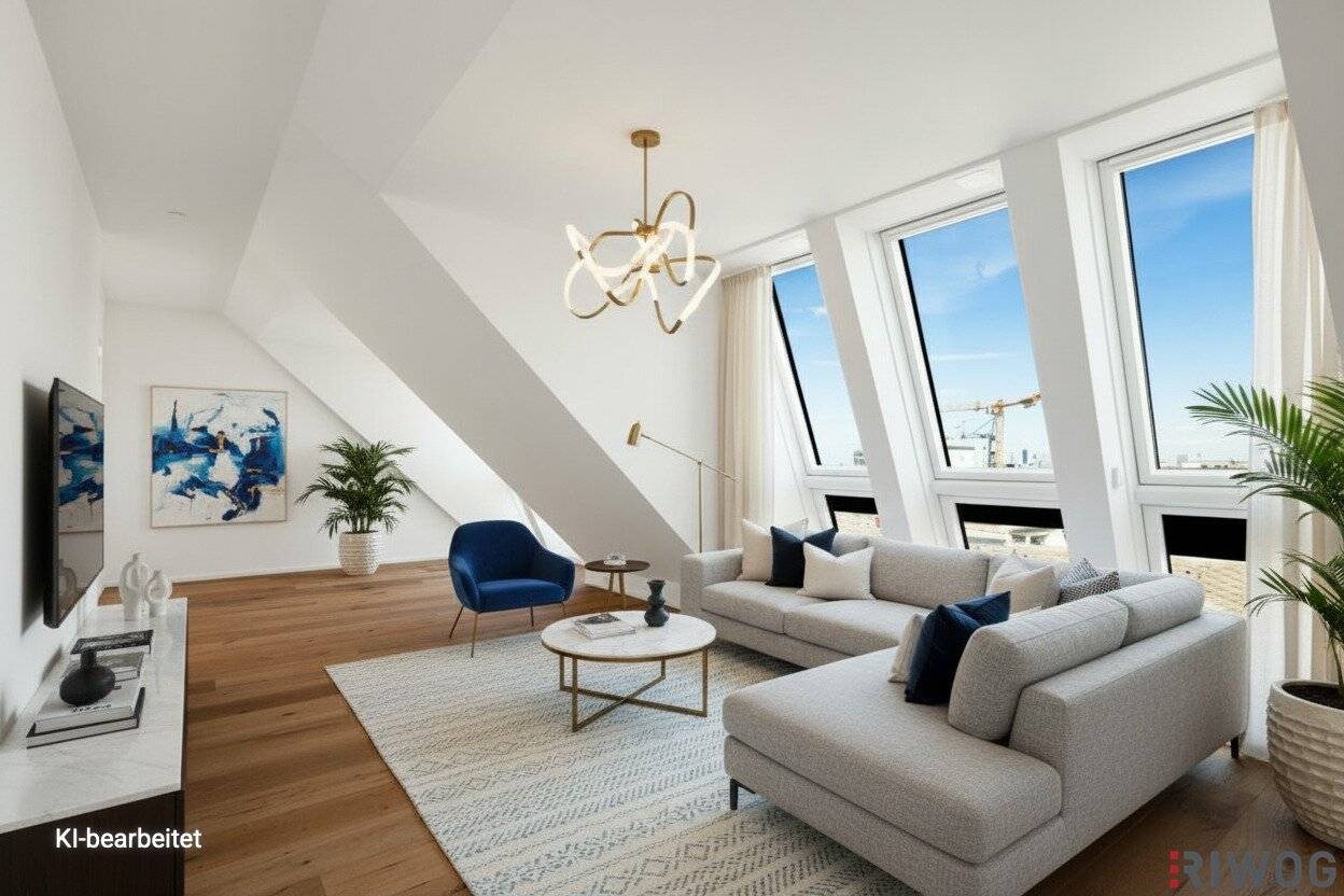 **ERSTBEZUG - Großzügige Dachgeschosswohnung mit Weitblick in zentraler Lage mit Dachterrasse und Balkon**