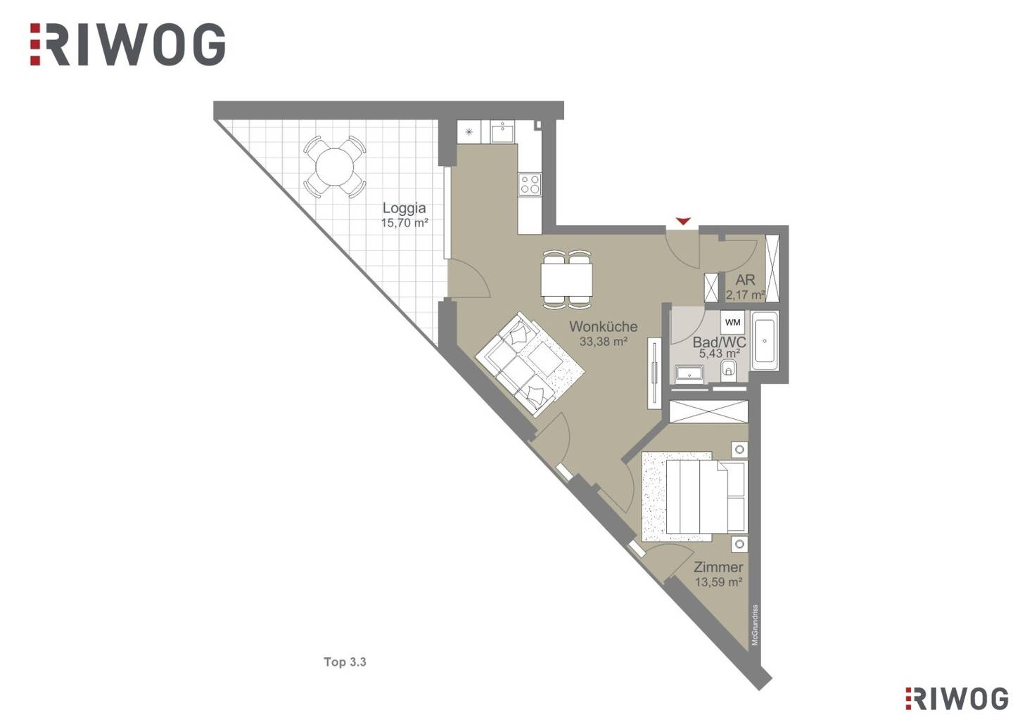 Living Weinviertel I Summer Promotion: Parking Space Included Free I Two Room with Loggia I Near Wolkersdorf and Gerasdorf