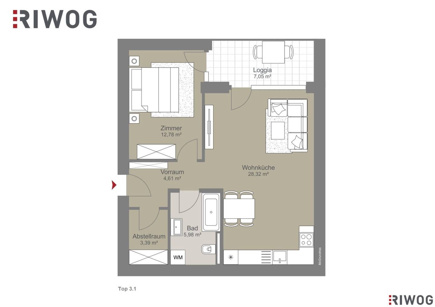 Living Weinviertel I Sommeraktion: Stellplatz gratis dazu I 2-Zimmer mit Loggia I Nähe Wolkersdorf und Gerasdorf