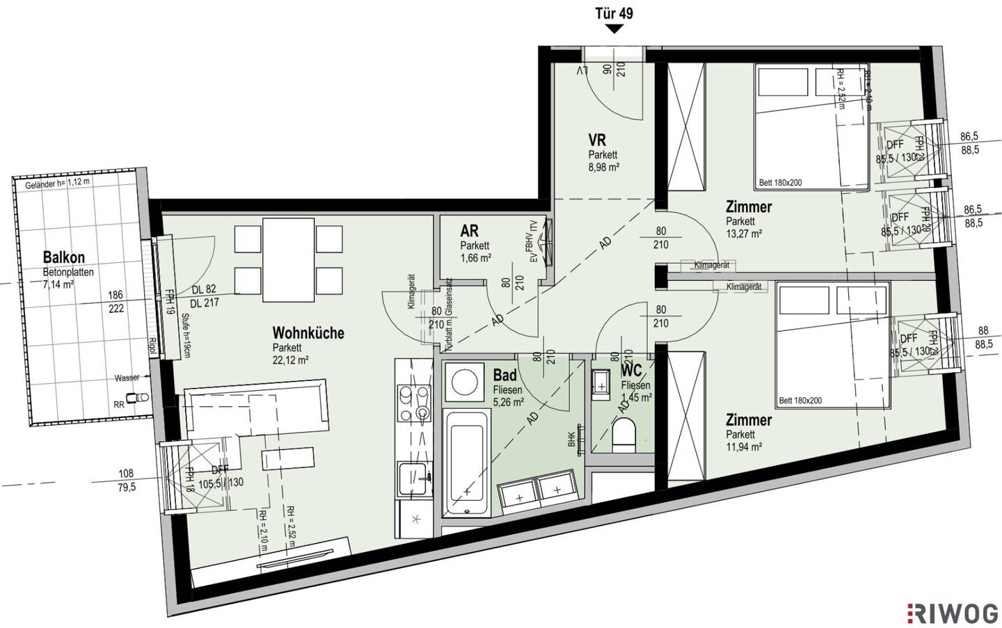 DG-ERSTBEZUG mit BALKON | Nähe Alte Donau | Fernwärme & Klima | Schlafzimmer hofseitig | Ideal für Anleger oder Eigennutzer | TG-Stellplatz optional | Nachhaltiges Projekt