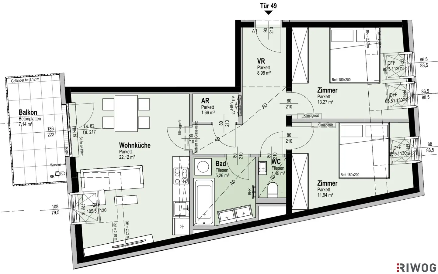 DG-ERSTBEZUG mit BALKON | Nähe Alte Donau | Fernwärme & Klima | Schlafzimmer hofseitig | Ideal für Anleger oder Eigennutzer | TG-Stellplatz optional | Nachhaltiges Projekt