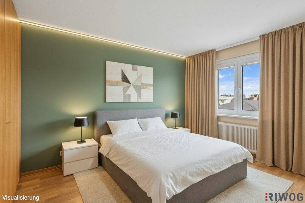 Charming tranquil oasis with perfect connectivity I Loggia with a view of greenery I Mauer I 360° tour