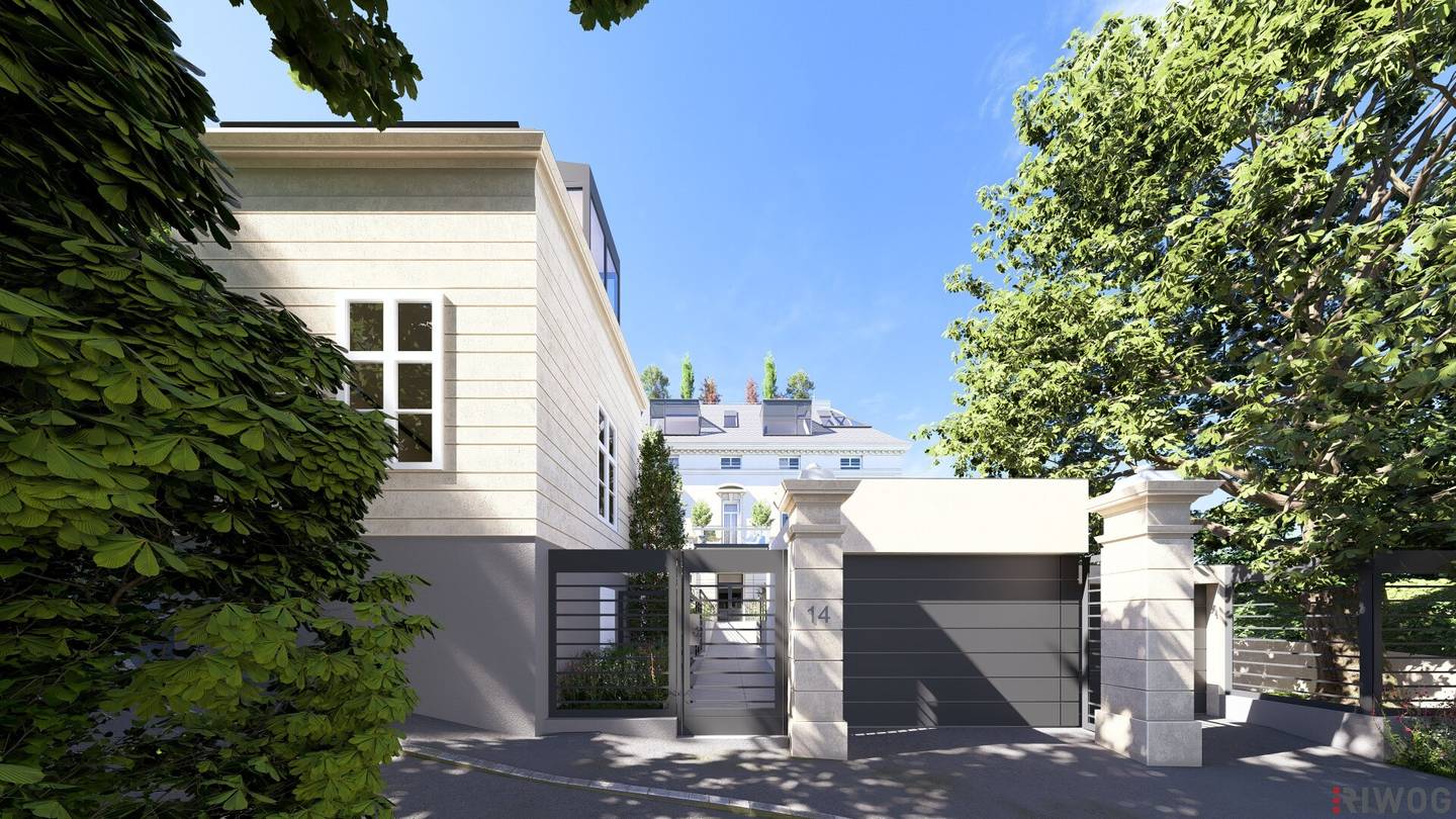 Underground garage level with car lift | self-contained (no other users) | approx. 230 m² with at least 10 spaces | no ramp | on a representative luxury estate
