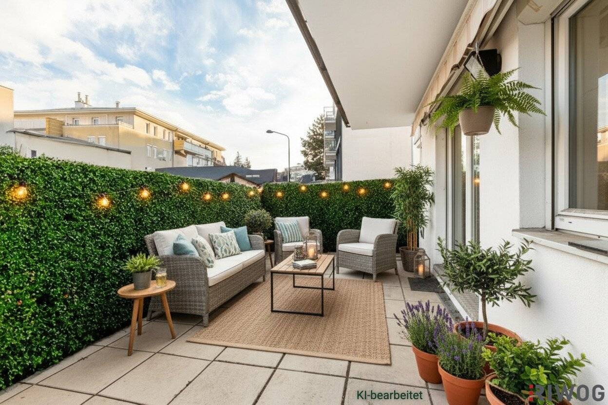 Quiet living. Well connected to the city. Enjoy the greenery. 2 room garden apartment in Hietzing with a garage parking space? (Note: This line should be translated faithfully; please replace the question mark with a natural translation)