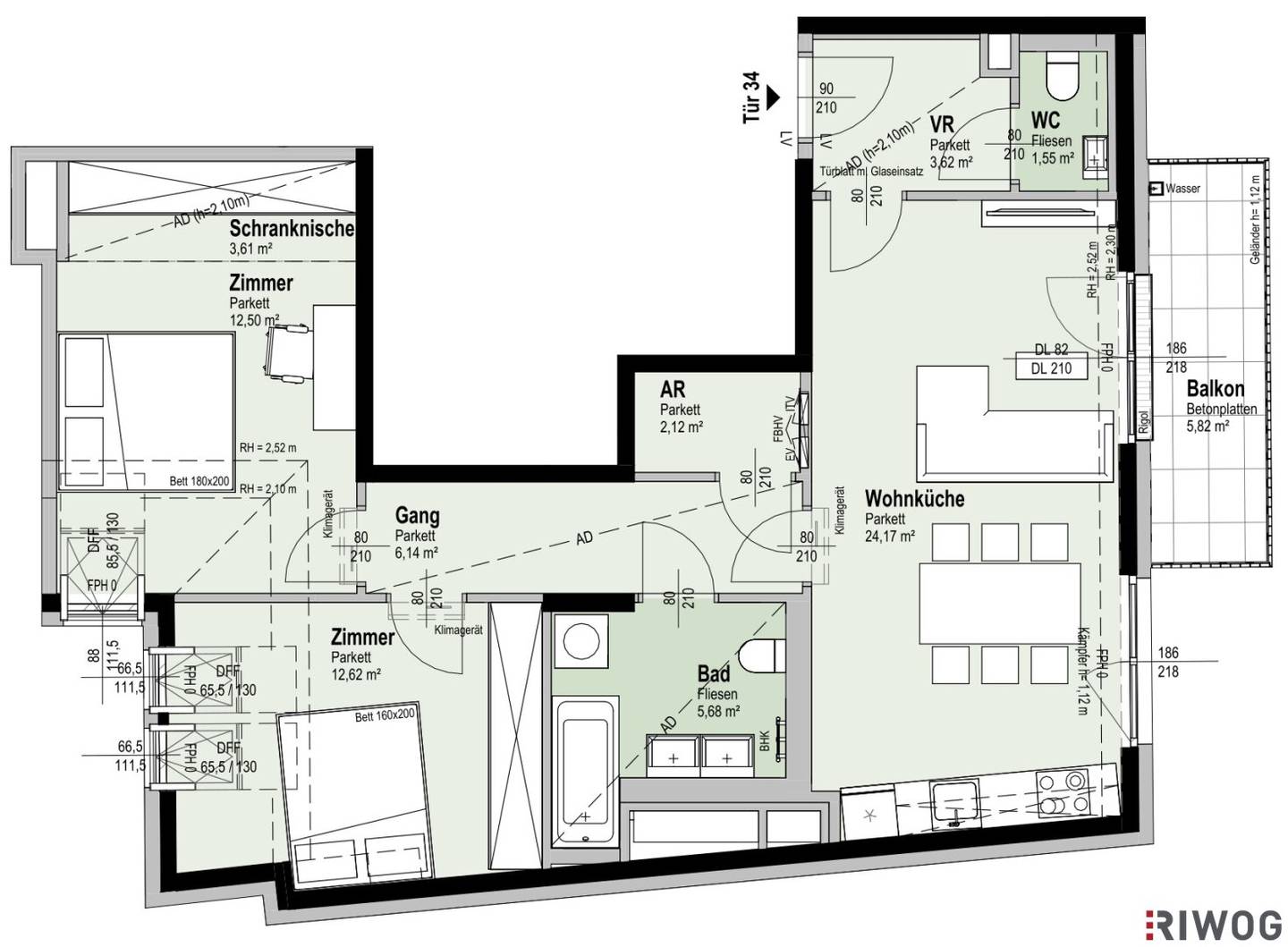Top floor first occupancy with balcony near Alte Donau courtyard facing bedroom district heating underground parking space optional ideal for investors or owner occupiers sustainable project