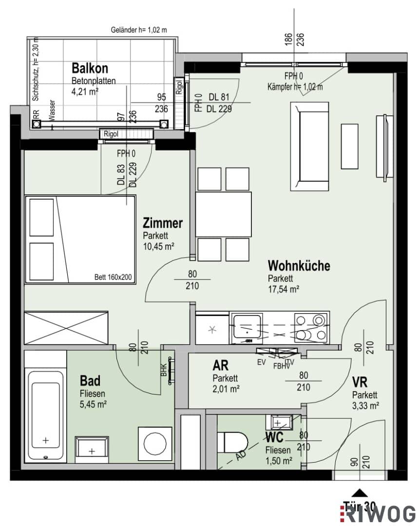 First occupancy with balcony near Alte Donau | District heating | Underground parking space optional | Ideal for investors or owner-occupiers | Sustainable project