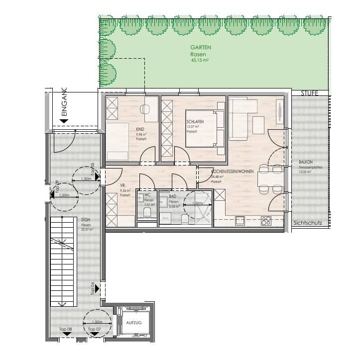 DAS LIMBERG | Where history lives on: 3-room garden apartment, TOP 05","de":"DAS LIMBERG | Wo Geschichte weiterwohnt: 3-Zimmer-Gartenwohnung, TOP 05