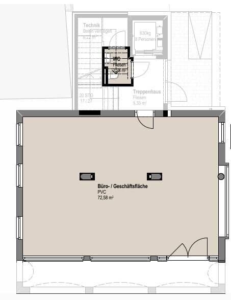 MODERNE BÜRO-/GESCHÄFTSFLÄCHE MIT LAGER