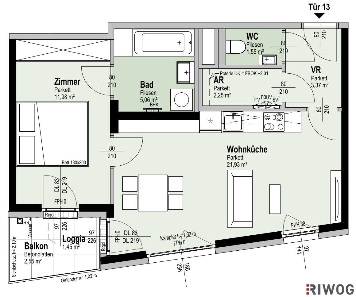 Nähe Alte Donau mit Loggia/Balkon | ERSTBEZUG | Komplett hofseitig | Fernwärme | TG-Stellplatz optional | Ideal für Anleger oder Eigennutzer | Nachhaltiges Projekt