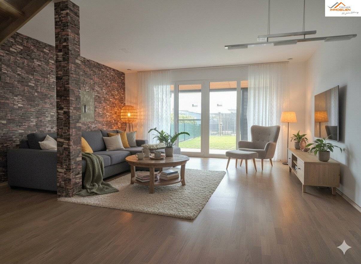 Modernes Niedrigenergie-Reihenhaus mit Garten in Theresienfeld