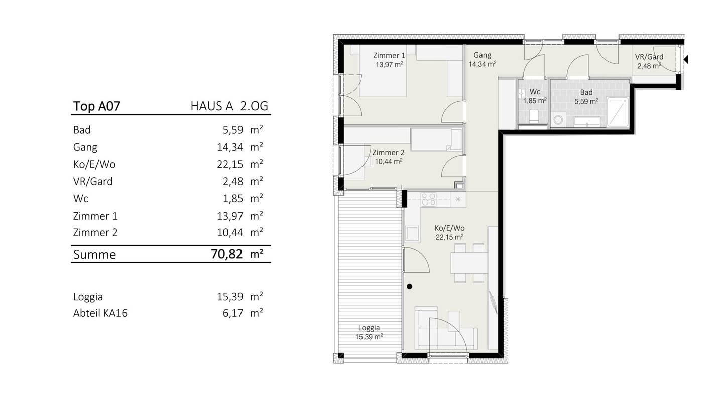 3-room apartment Top A7 Die Neue Ladenstraße