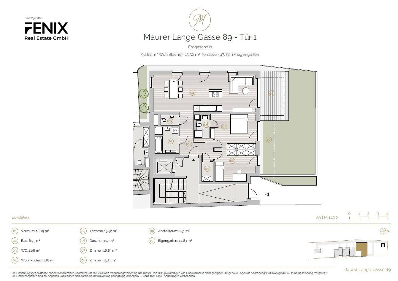 New build apartment first occupancy garden terrace