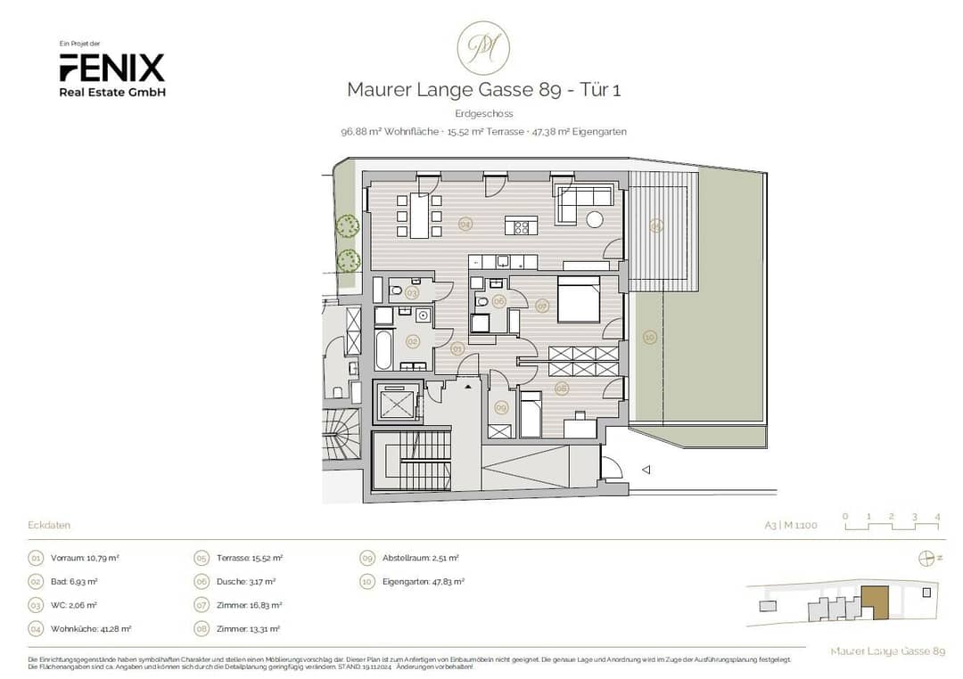 New Build Garden Apartment with Terrace and Garden in Vienna 1230 near Maurer Hauptplatz