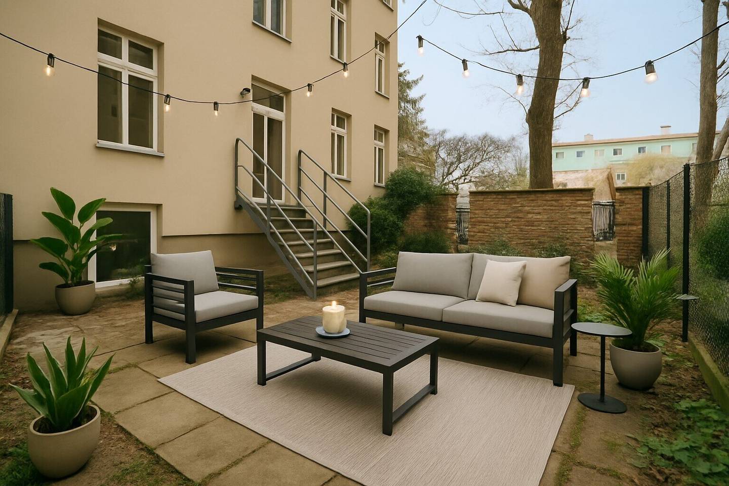 Cozy old building apartment with private garden between Rochusmarkt and Kardinal Nagl-Platz