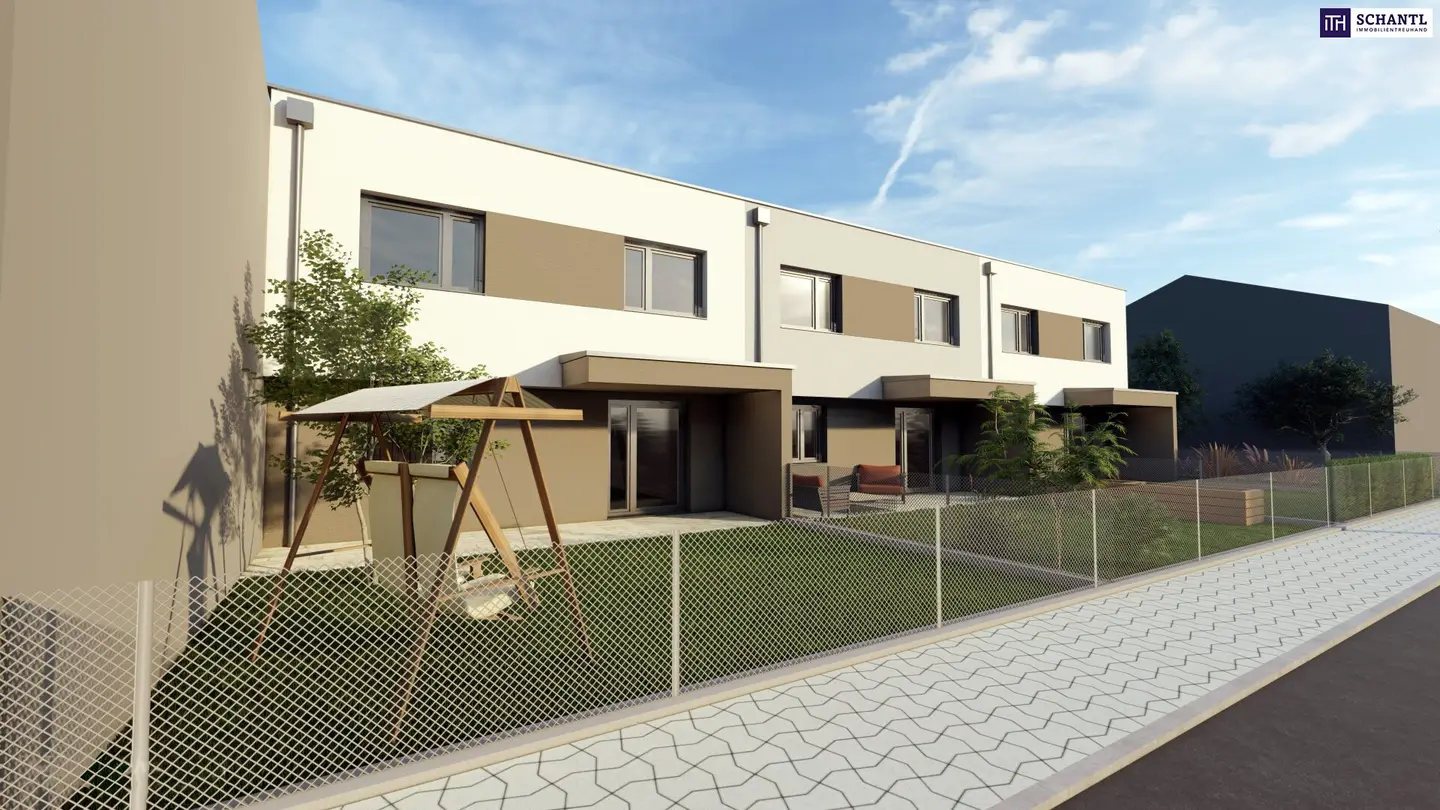 Living in the Green near Vienna Perfectly designed row houses in an absolute green quiet location Now seize the opportunity and move in Summer 2026