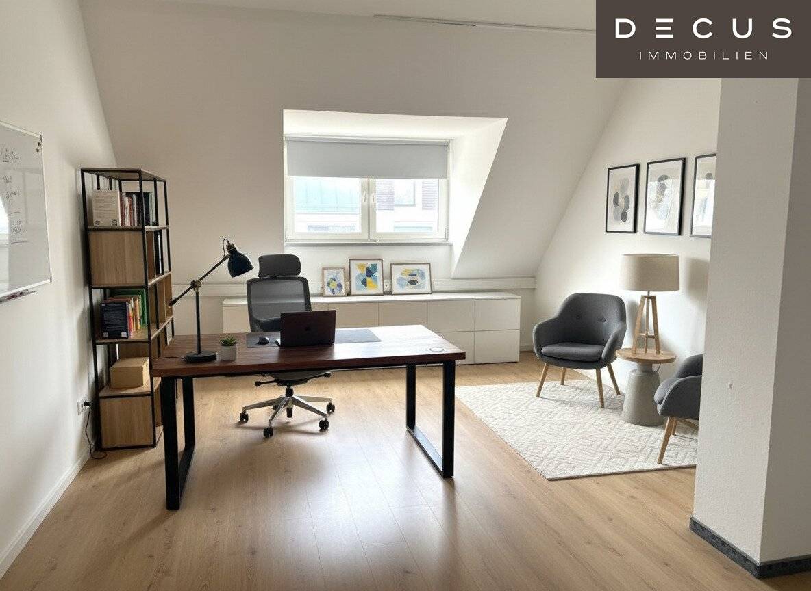 Air-conditioned top-floor office with terrace near the U-Bahn