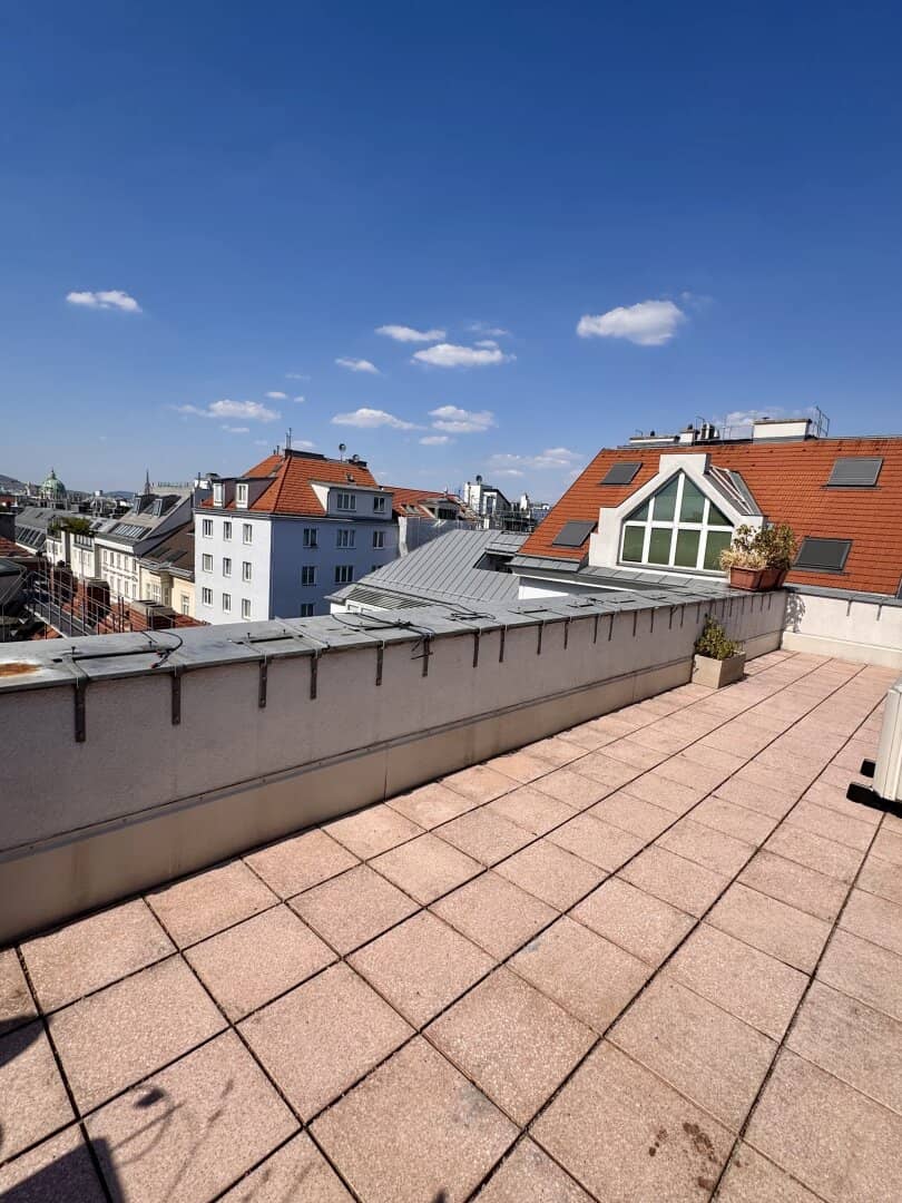 Magnificent penthouse with a dream view over Vienna's rooftops to Karlskirche and Stephansdom near Belvedere, air conditioned