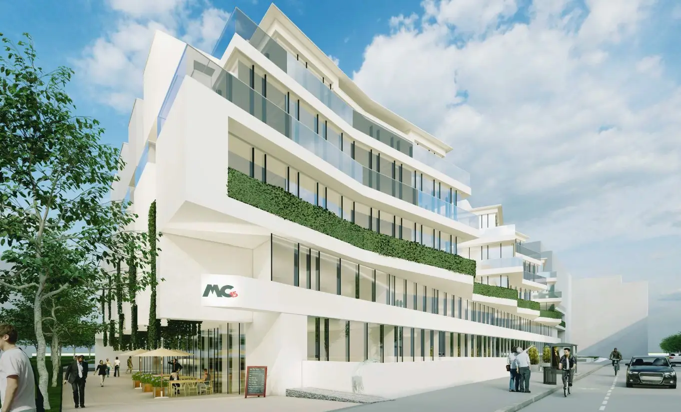 MC 15 - Ein Bürogebäude, das Effizienz, Innovation und Umweltbewusstsein vereint.