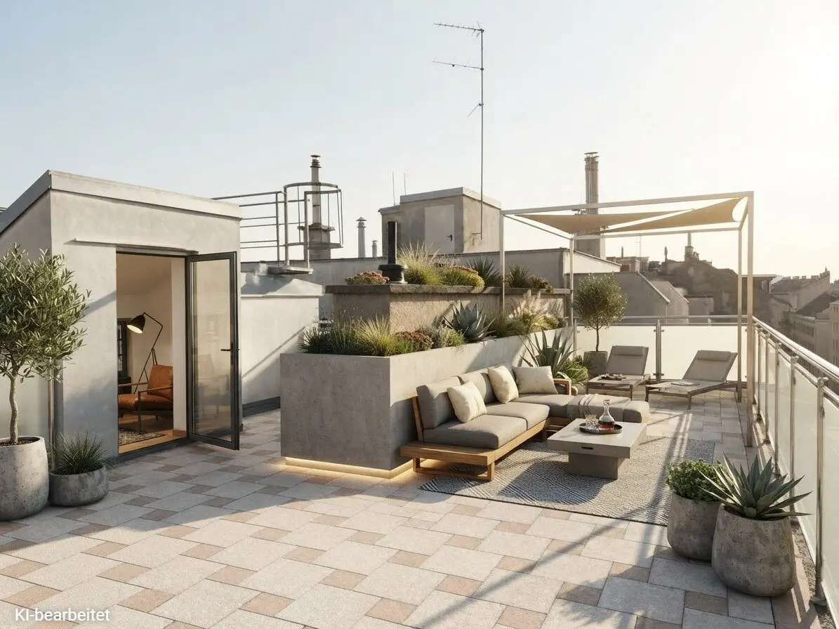 Exclusive attic with a variety of terraces in a central location