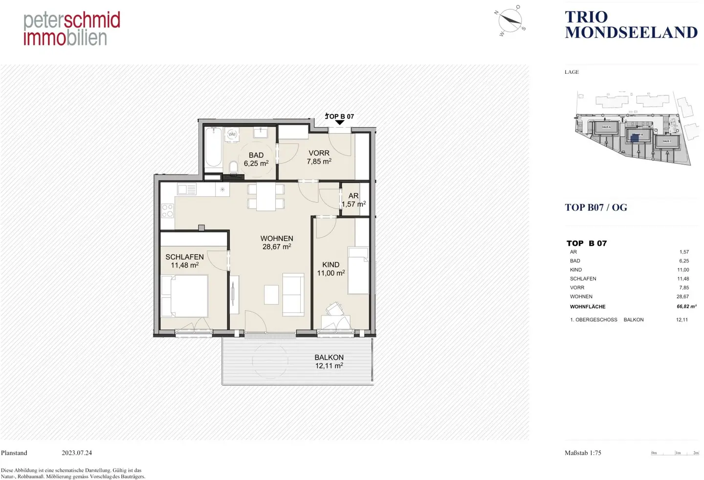 Nur noch 5 Wohnungen frei! Moderne 3-Zimmer Wohnung mit Balkon, Garage und Lift - BAURECHTOBJEKT - PROVISIONSFREI