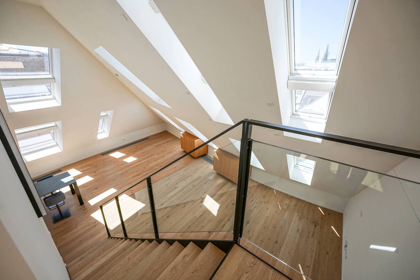 Penthouse with rooftop terrace and city view