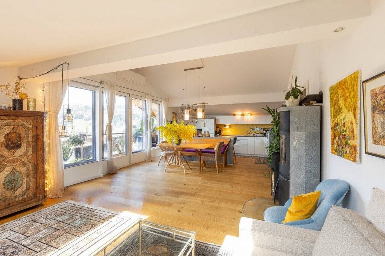 Über den Dächern von Zell am Moos - Penthouse - Traum mit SUPER - Seeblick auf den Irrsee