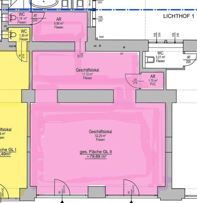 Vacant attractive retail premises near Hauptbahnhof and Belvedere