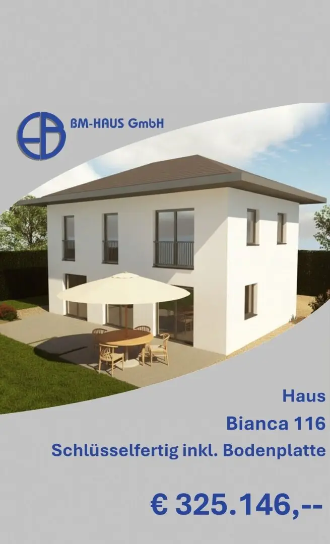 124 m² turnkey with foundation slab € 359.543,-- fixed price guarantee