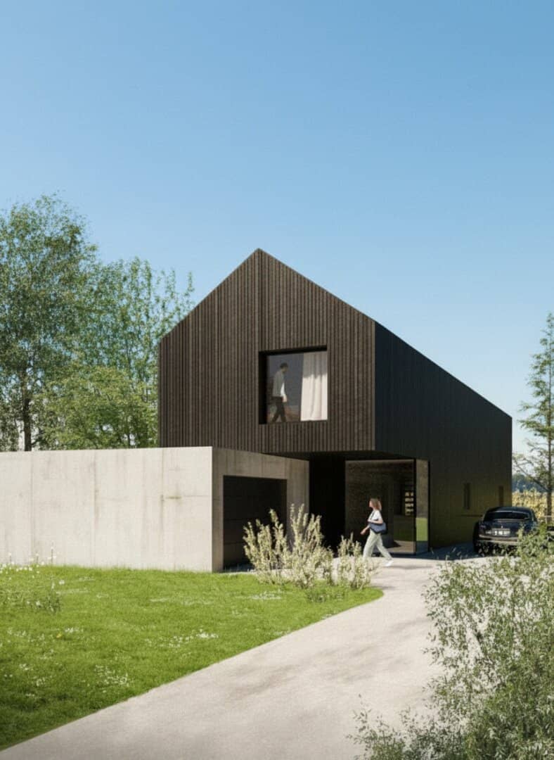 Construction project Hildebrandtgasse Modern single family house with fortress view