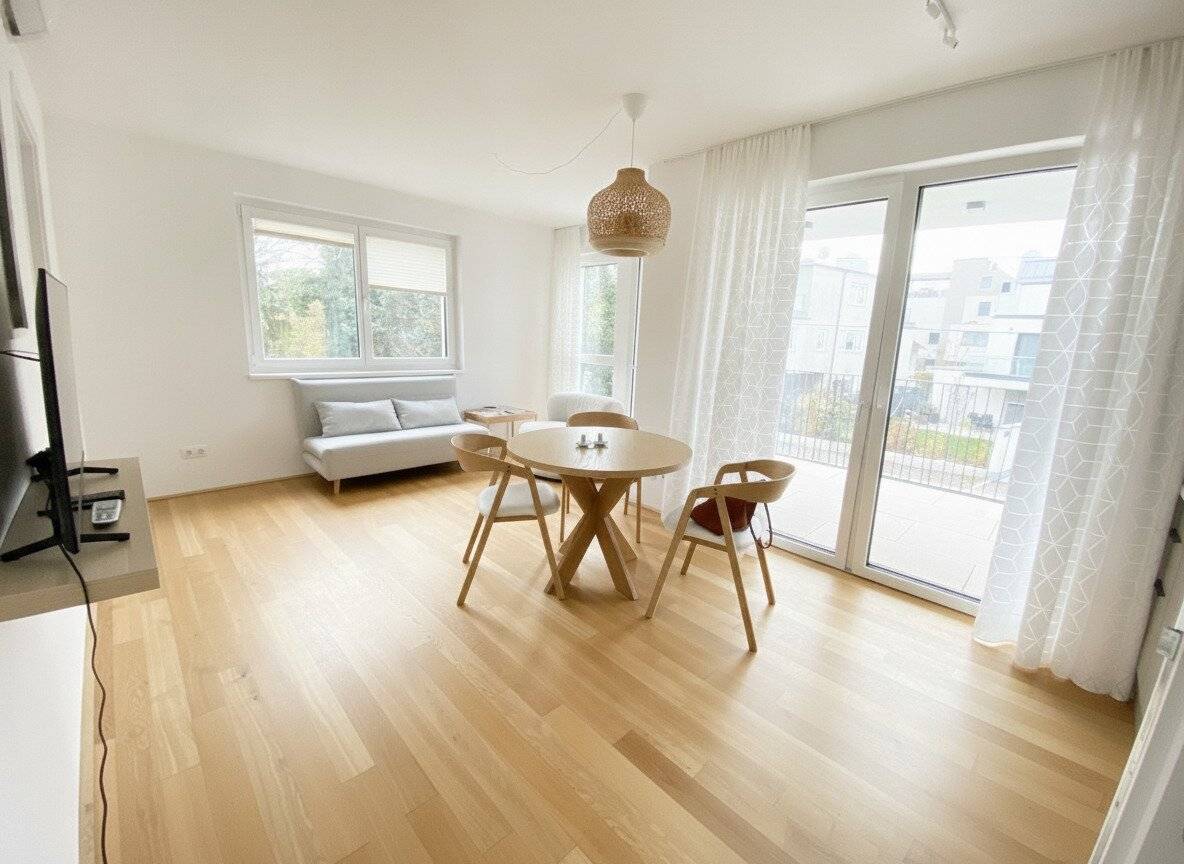 Few meters to the Alte Donau/Segelschule Hofbauer Lifestyle apartment furnished with balcony and private roof terrace