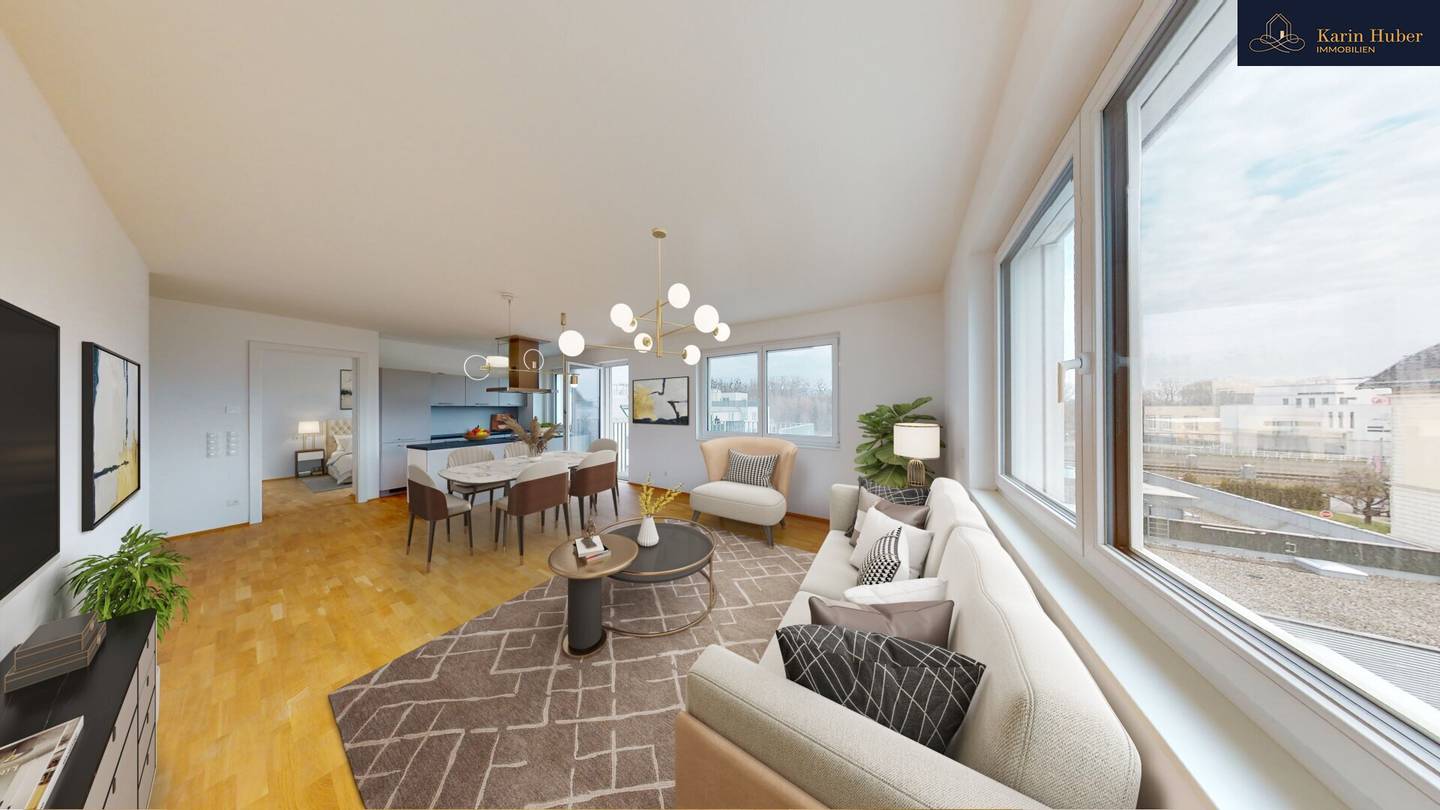 Modern 3-room apartment with balcony in Klosterneuburg, 80m², 1,599€ rent