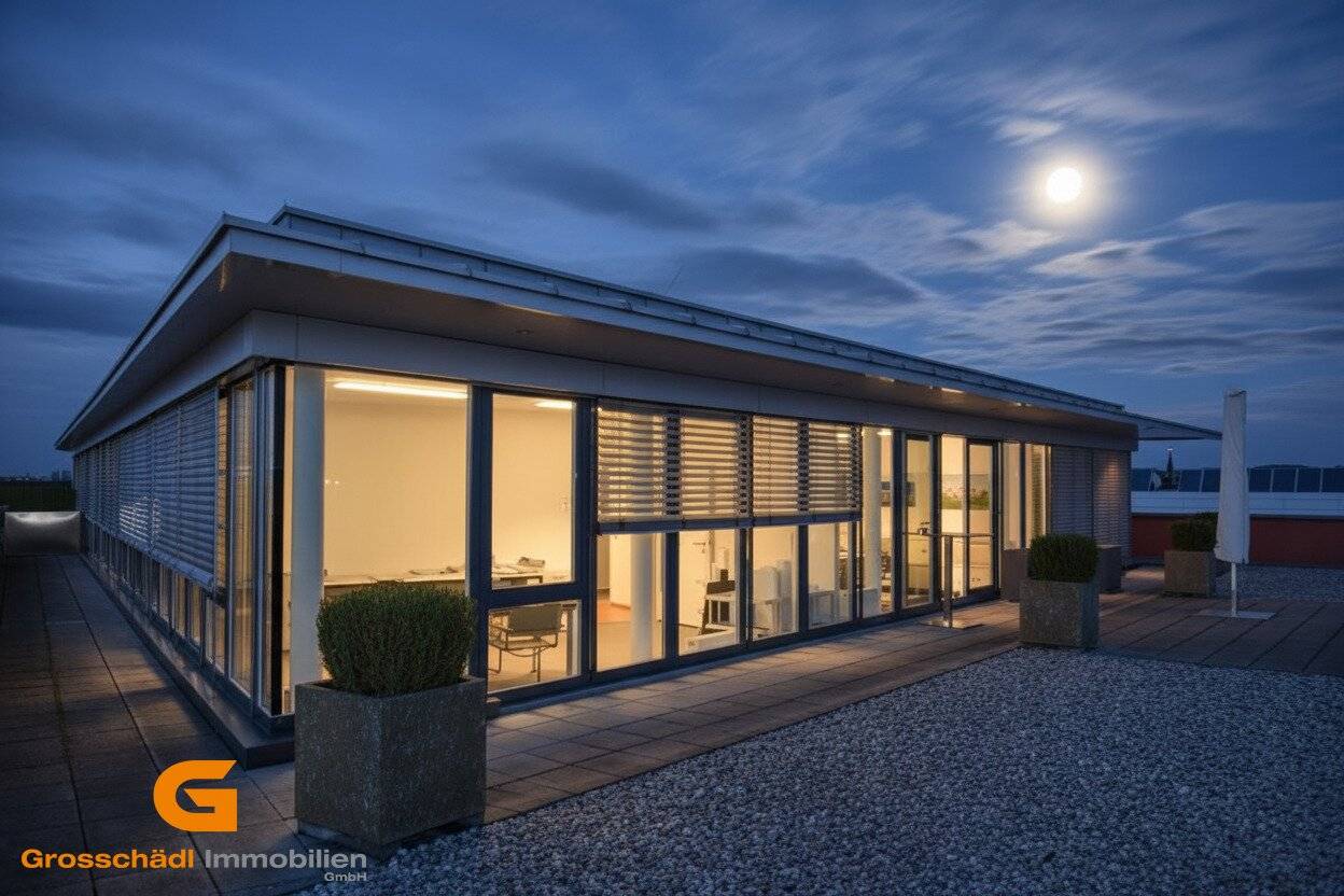 Penthouse office with terrace in Maxglan and option for office-residence combo noway? no wait, this is wrong? ensure text is correct? I must provide exact translation as planned.