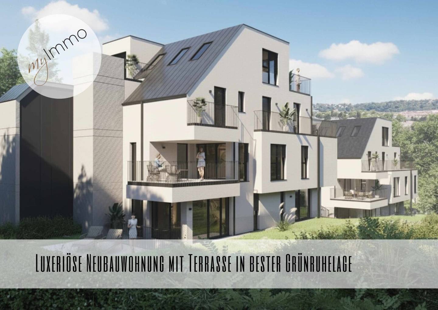 Luxurious new-build apartments with terrace in the best green quiet location