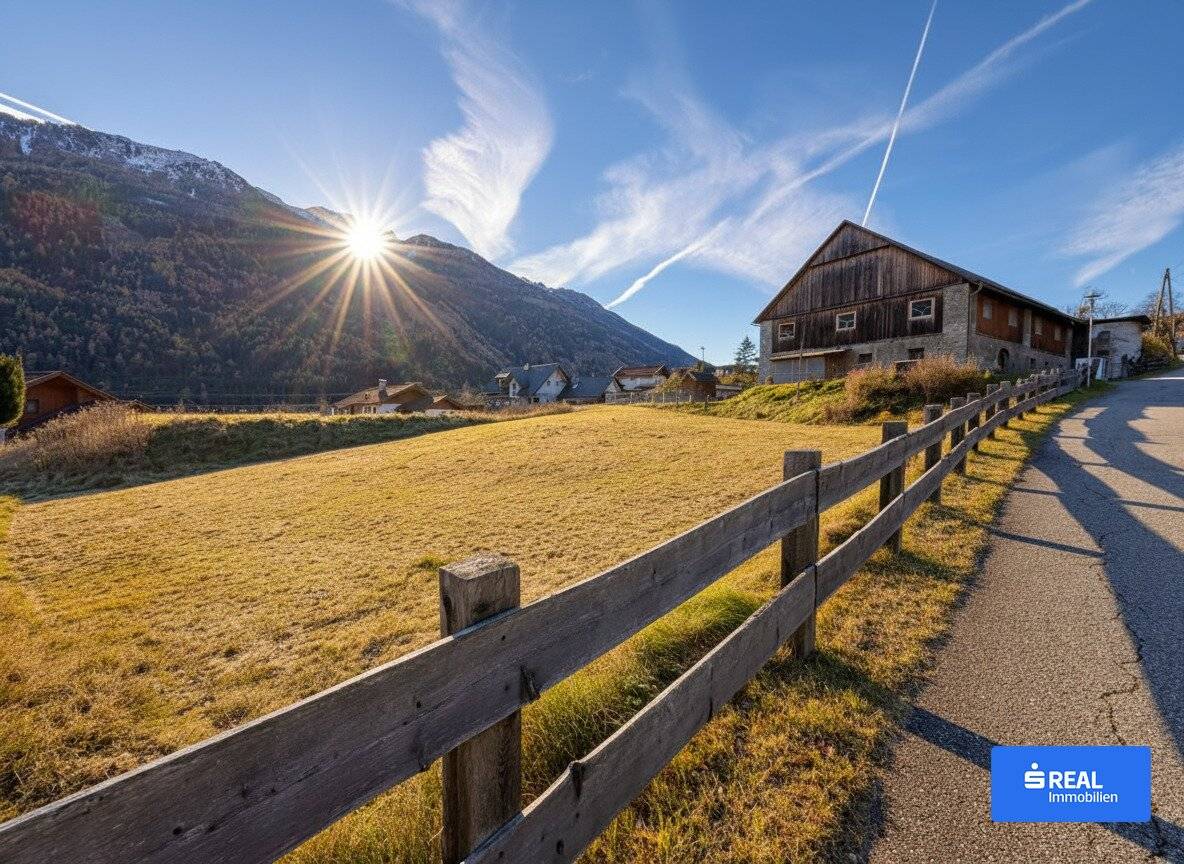Behind the blue of the mountains