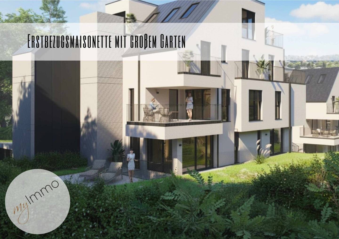 Newly built maisonette with a large garden