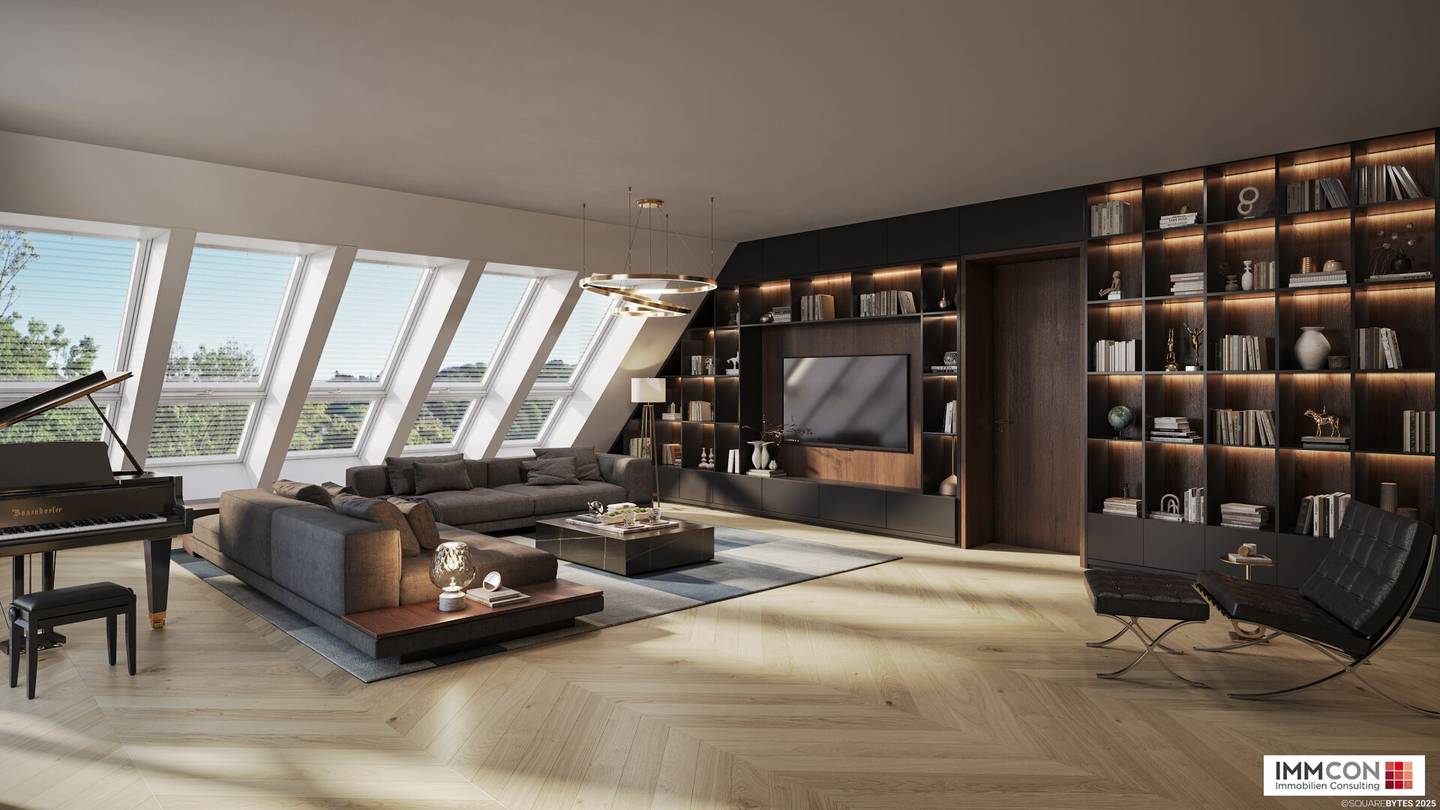 HARMONIE 17 - PARK LIVING DORNBACH - DREAMLIKE 5-ROOM LUXURY PENTHOUSE WITH SUN TERRACE AND PERFECT CEILING HEIGHT - GREAT VIEW! TOP 12