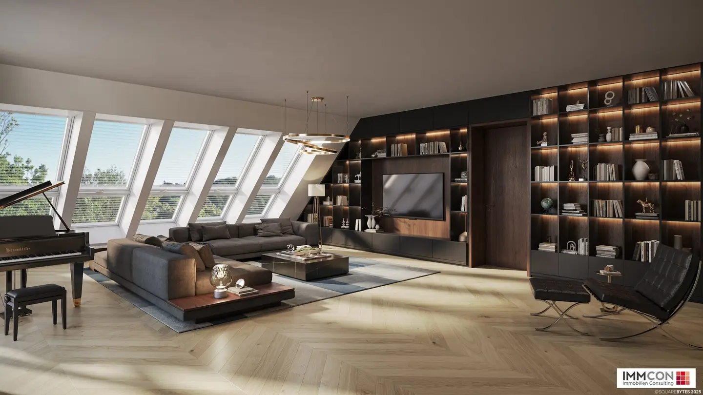 HARMONIE 17 - PARK LIVING DORNBACH - DREAMLIKE 5-ROOM LUXURY PENTHOUSE WITH SUN TERRACE AND PERFECT CEILING HEIGHT - GREAT VIEW! TOP 12